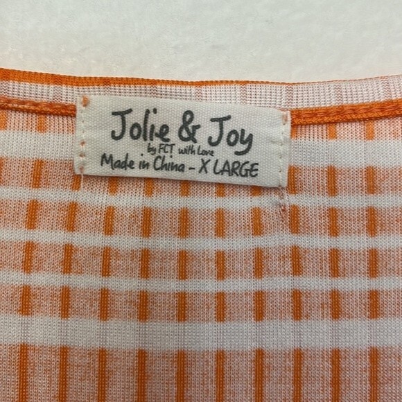 Jolie and Joy womans XL striped orange dress - Picture 5 of 12